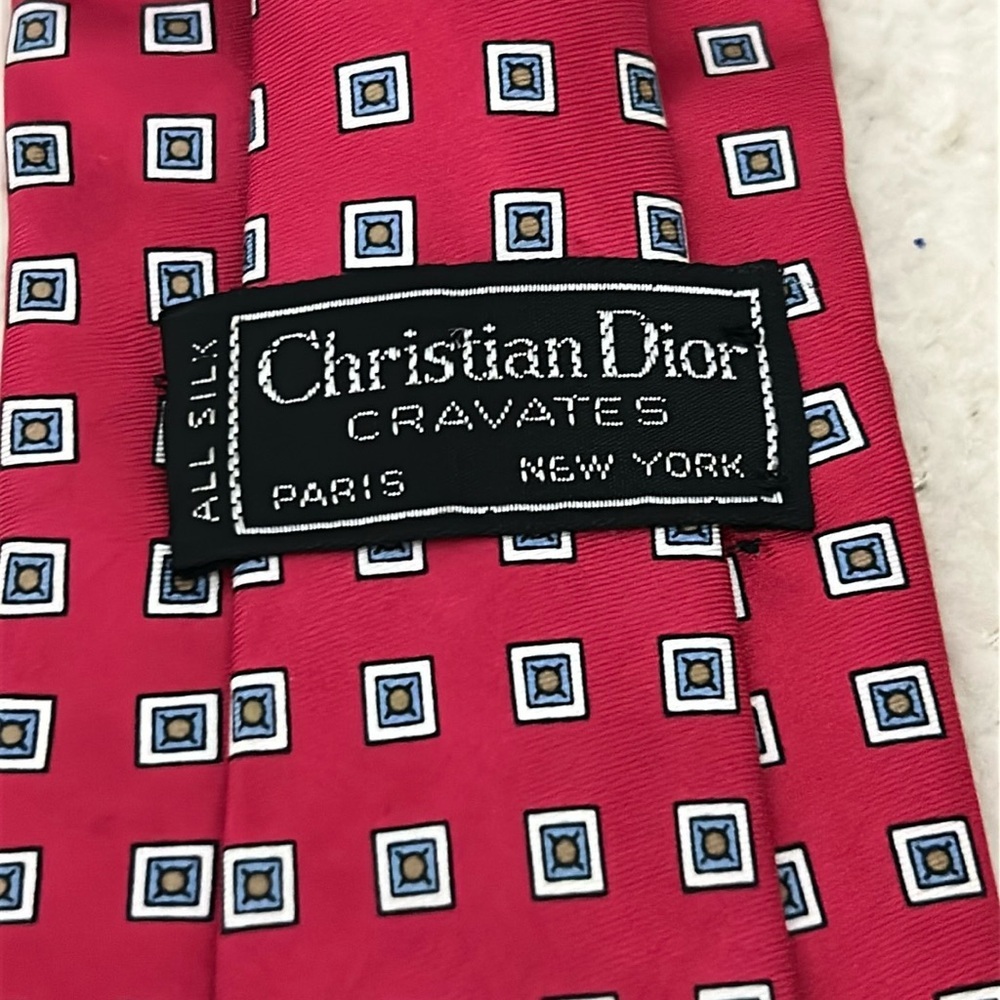 Christian Dior Cravates 100% Silk Tie - Picture 3 of 5